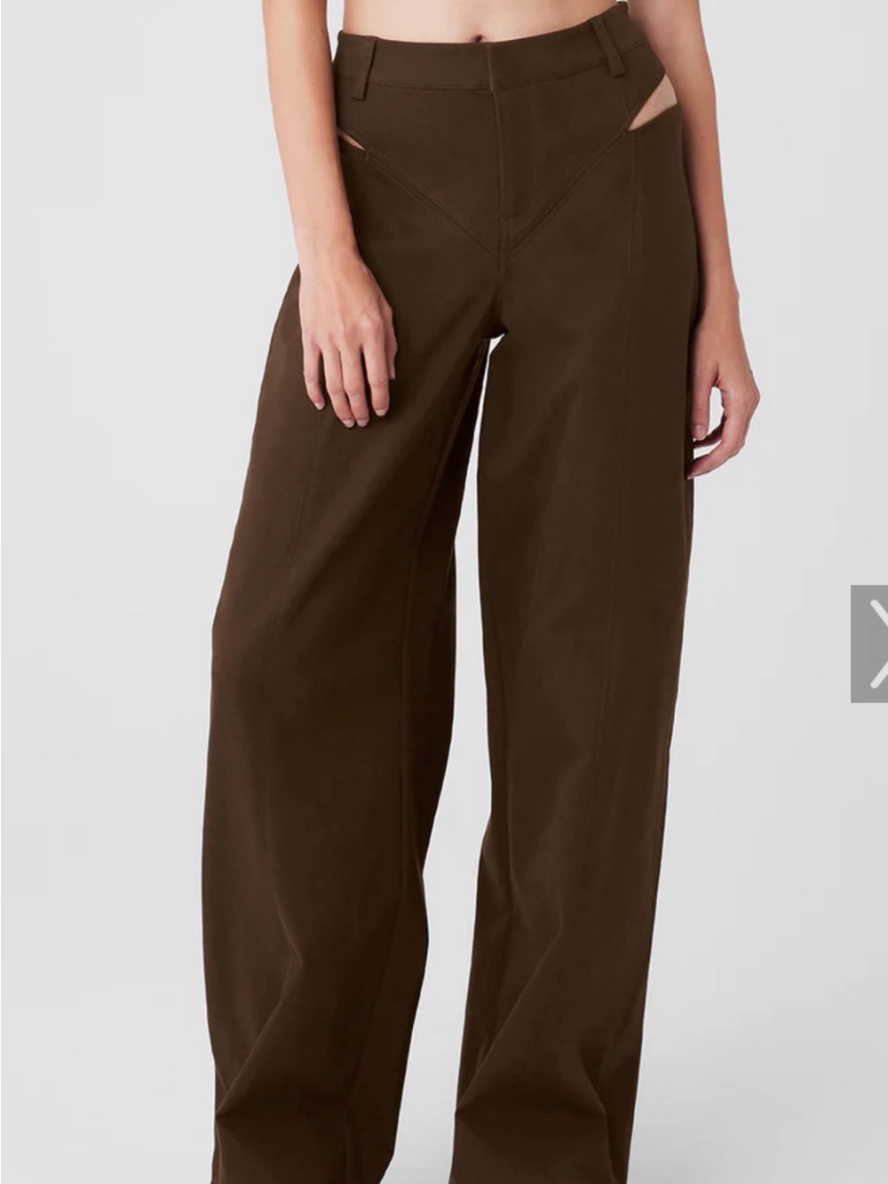 Alo Yoga High-Waist Trouser Espresso | Wide Leg Dress Pants | Size M
